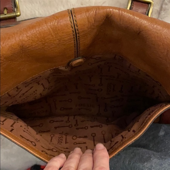 Fossil Vintage Brown Leather Satchel - Picture 7 of 9
